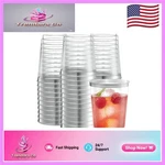 Bpa Free Crystal Clear Tumblers With Silver Rim - Perfect For Parties, 50 Count. Fixed Price $33.99.
