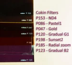 Cokin P Series Filters + Storage Box Holder Rings (all One). Fixed Price $199.00.