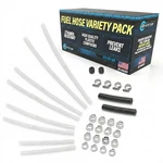 Corrugated Fuel Line Flex Hose Submersible GAS/E85 Safe + Clamps Variety Pack. Fixed Price $47.98.