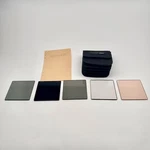 4X4" Filter Kit Schneider ND9 True-pol Black Frost 1/2 & Tiffen ND3 Warm Soft Fx. Fixed Price $450.00.
