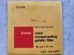 New Unopened Kodak CC05G (1496587) Gelatin Green Filter 75MM Square. Fixed Price $10.95.