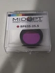 Light Red Bandpass Filter For Machine Vision, Series BP635-25.5(H1). Fixed Price $40.00.