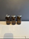 Amber Wide Mouth Mason Jars Lot Of Three (3) Ultra Violet Light (uv) Resistant. Fixed Price $42.00.