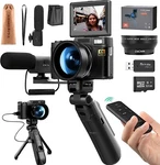 4K Digital Camera 48MP 16X W/ Vlogger Kit Microphone Remote Control Tripod Grip. Fixed Price $189.99.