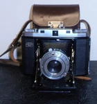 Vintage Ziess Ikonta Stuttgart Made Germany Fold Out Camera With Case. Fixed Price $350.00.