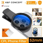 K&f Concept 52MM Cpl Universal Polarizer Filter For Iphone 16 15 14 13 12. Fixed Price $23.99.