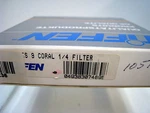 New Tiffen Series Round Glass Coral 1/4 Filter S9CO14. Fixed Price $125.00.