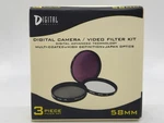 Digital Concepts 58MM Camera Video 3 Filter Kit - Uv, Fluorescent, Cir Polarizer. Fixed Price $8.79.