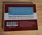 Athelmet Replacement Outside Lens Filter Covers 4.5" X 5.25" 0.04" 16 Pack. Fixed Price $14.00.
