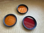 Tiffen 52MM #21 Orange & #25 Red Filters - Lot Of 3. Fixed Price $39.99.