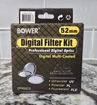 Bower 52MM 3-PIECE Digital Multi-coated Filter Kit Uv, Pl, Fld #DFK52C3. Fixed Price $12.95.