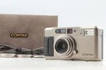Near Mint W/ Hood, Filter Contax Tvs 35MM Point & Shoot Film Camera From Japan. Fixed Price $449.99.