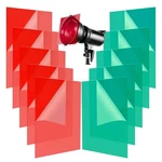 Siqinzongwa 10 Pcs Christmas Gel Light Filter Red Green Transparent 8.5X11". Fixed Price $22.97.