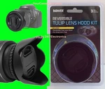 To Camera Nikon Coolpix P900 P950 : Bower Reversible Tulip Flower Hood+lens Cap. Fixed Price $22.09.