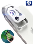 Apexel 200X Pocket Microscope With Cpl Lens Led Light Clip For Iphone/andriod. Fixed Price $31.94.