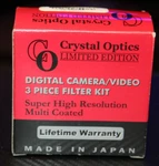 Crystal Optics 3-PIECE Digital Camera/video Filter Kit 37MM New In Box!. Fixed Price $5.00.