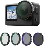 Telesin Action Camera Filter Kit Cpl ND8 ND16 ND32 Dji Osmo TSFLT40-01. Fixed Price $29.99.