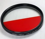 Hoya Half-color Red Glass Lens Filter E-72 Japan E72 Nos. Fixed Price $29.99.