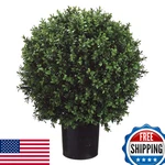 Silksareforever 26 Inch Tall Boxwood Ball-shaped Artificial Topiary W/pot. Fixed Price $78.06.