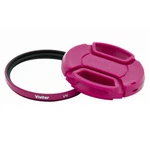 Vivitar 58MM Uv Filter And Snap-on Lens Cap Pink. Fixed Price $8.15.