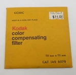 Kodak Color Compensating Filter 75MM X Square CC50C Cat 149 6579 Vtg. Fixed Price $9.98.