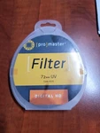 Promaster Digital Hd Uv Filter - 72MM W/ Multicoated Schott Optical Glass #4320. Fixed Price $35.00.