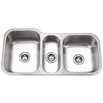Houzer MGT-4120-1 Medallion 40" Undermount Triple Bowl Kitchen Sink With Straine. Fixed Price $442.01.