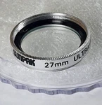 27MM Lens Glass Protection Filter Guard Safety Protector 27UV Circular Sunpak. Fixed Price $7.99.