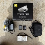 Nikon Coolpix S6000 Silver Compact Camera Rechargeable Battery Y2K. Fixed Price $134.99.