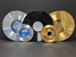 Gold And Platinum 12" Lp & 7" Single Blank Plated Vinyl Records. Fixed Price $25.00.