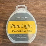 Promaster Pure Light 62MM Protection Filter. Fixed Price $39.00.