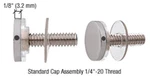 Crl Brushed Stainless Standoff Cap Assemblies For 3/4" Bases. Fixed Price $8.95.