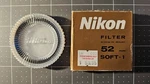 Nikon 52MM SOFT-1 Filter Made Japan With Case And Original Box Screw Mount. Fixed Price $29.50.