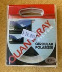 Quantaray Filter, Circular Polarizer 49MM (241667401) Preowned - Never Used, New. Fixed Price $9.00.