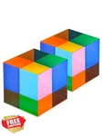 Ecbanli Cmy Color Cube Prism 40MM Physics Toy Desktop Decor 2 Pack. Fixed Price $34.99.