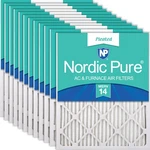 Filters 16X20X1 Merv 14 Pleated 12 Pack Nordic Pure Air Actual Size. Fixed Price $209.99.