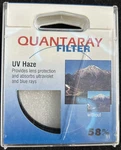 Quantaray Uv Haze (241662014) 58 Mm Filter. Fixed Price $11.00.