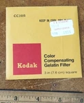CC20R Color Compensating Fliter 3" - 75MM Square Kodak Gelatin Filter. Fixed Price $9.99.