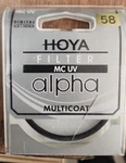Hoya 58MM Alpha Uv Mc Multi-coated Glass Filter New. Fixed Price $18.79.