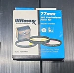 Ultimax Professional 3PC Multi-coated Filter Set W/case UM-FK77 Great Cond. Fixed Price $14.00.