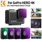K&f Concept Pl Filter Set For Gopro Hero 4K Camera ND4 ND8 ND16 (4 Pack). Fixed Price $39.99.