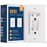 Amico Gfci Outlet 20 Amp With Thinner Design, Weather Resistant (wr), Self-te.... Fixed Price $21.02.