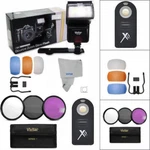 Led Af Flash + Hd Filter Kit Remote For Nikon D3400 D5600 D7000 D40 D50 D60. Fixed Price $90.55.