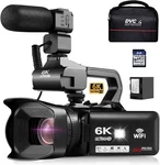 6K Uhd Camcorder Video Camera With Wifi, 64MP Ir Night Vision 18X Digital Zoom. Fixed Price $199.99.
