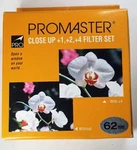 Promaster Close-up Lens Set +1 +2 +4 Glass Filter Japan E62 E-62. Fixed Price $29.99.