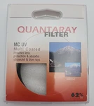 Quantaray Uv Filter 62MM Circular Multi Coated New. Fixed Price $9.99.