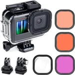 Gepuly Waterproof Case With Dive Filters For Gopro Hero 13 12 11 10 9 Black, 60M. Fixed Price $45.79.