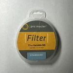 Promaster 77MM Vnd Filter Variable 1.5-8.7 Stops Clean Glass Original Case. Fixed Price $29.99.