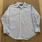 American Living Shirt Mens 15.5 34/35 Blue White Striped Long Sleeve Button Up. Fixed Price $11.00.