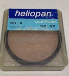 Heliopan 62MM Kr 3 Screw In Optical Glass Filter. Fixed Price $16.95.